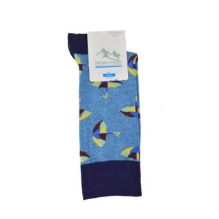 Umbrellas Design Colorful Smooth Toe Men Crew Socks