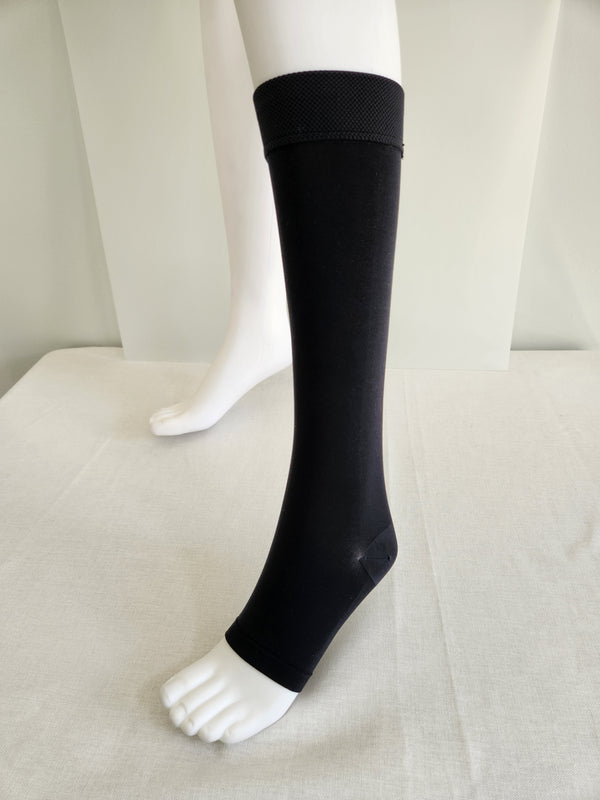 Thigh High Open Toe 20-30 mmHg Firm Compression Stocking Leg With
