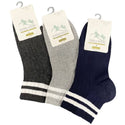 Women's Rayon Quarter Hi Performance Socks Striped Ankle and Sporty