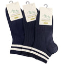 Women's Rayon Quarter Hi Performance Socks Striped Ankle and Sporty