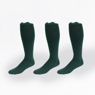 Buy green Women's Classic Flat Knit Acrylic Orlon Knee High Socks 3 Pair Pack