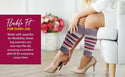 Girl's Stripe Lambswool Knee Hi Leg Warmers