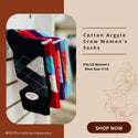 Cotton Argyle Crew Women's Socks