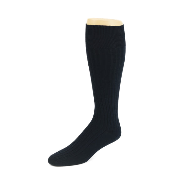 Classic Fine Ribbed Premium Over the Calf Combed Cotton Socks 3 Pair