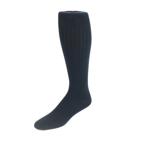 Classic Fine Ribbed Premium Over the Calf Combed Cotton Socks 3 Pair