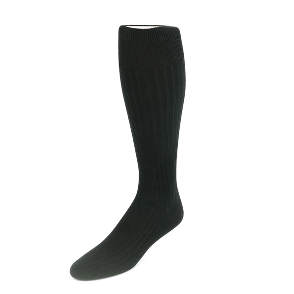 Classic Fine Ribbed Premium Over the Calf Combed Cotton Socks 3 Pair