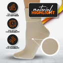 Turn Cuff Organic Cotton Seamless Toe 3 pair Pack | No Toe Seam Socks