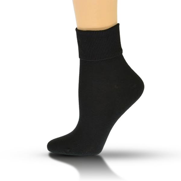 Turn Cuff Organic Cotton Seamless Toe 3 pair Pack | No Toe Seam Socks