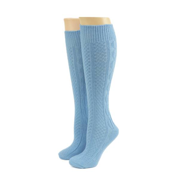 Classic Cable Knit Acrylic Knee High Socks 3 Pair Packs