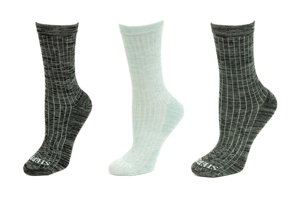 Women's Bamboo Crew Performance Socks with Arch Support