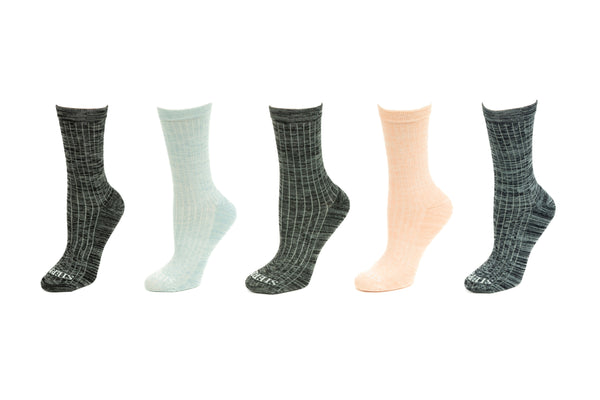 Women's Bamboo Crew Performance Socks with Arch Support