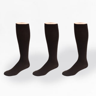 Buy brown Women's Classic Flat Knit Acrylic Orlon Knee High Socks 3 Pair Pack