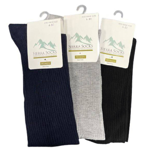 Wide Calf Crew Socks for Women Classic Colors and Luxurious