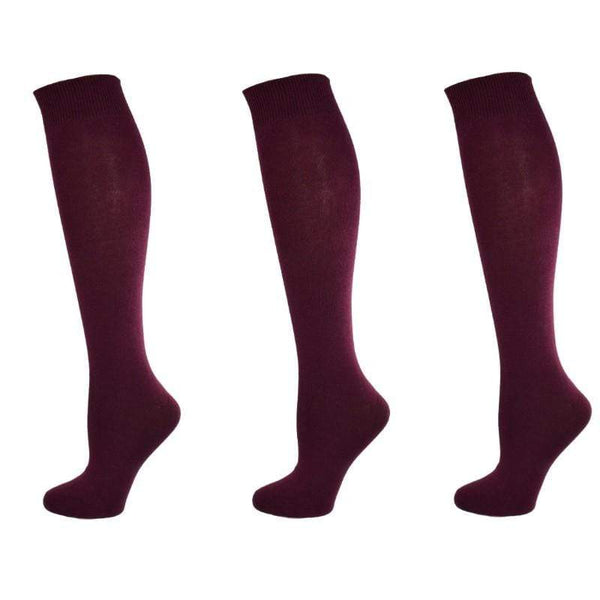 3 Pairs Plus Size Opaque Thigh High Socks