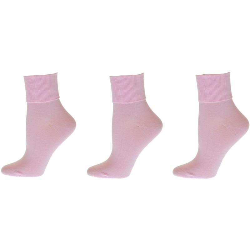 Seamless Socks for Women - Turn Cuff Organic Cotton Toe 3 Pair Pack ...