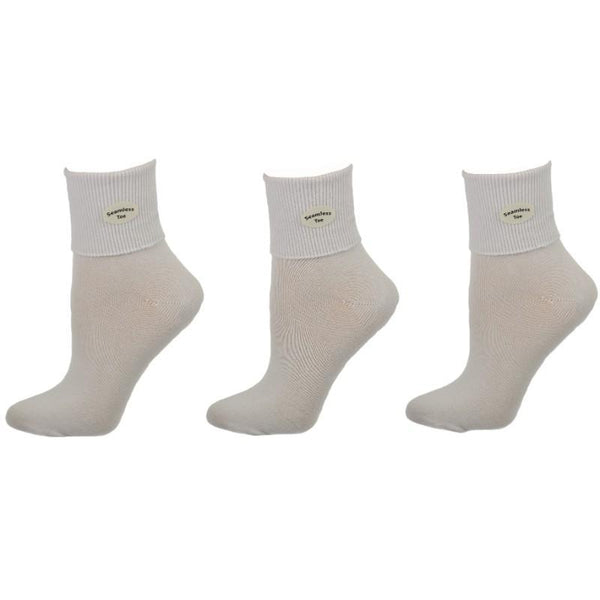Classic Ribbed Single Cuff Pima Cotton 3 Pairs School Uniform Socks Women