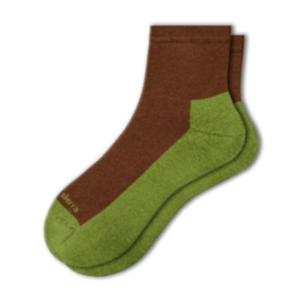 Halfsox-women's cotton casual sling-back no show half sock Green 1 pair