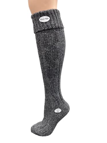 Winter Women's Thickened Warm Knee-Length Wool Socks Harajuku Vintage  Merino Wool Calf Socks. Fashionable Terry Casual Stockings