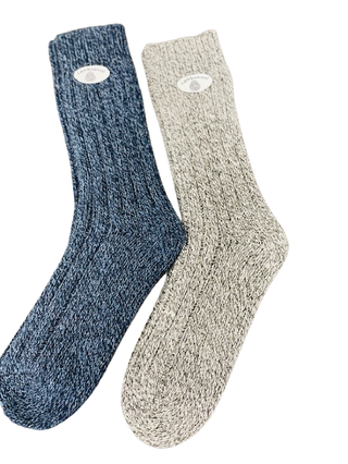 LUGA Unisex Nordic Knit Socks Eco Waste Wool – AURA QUE