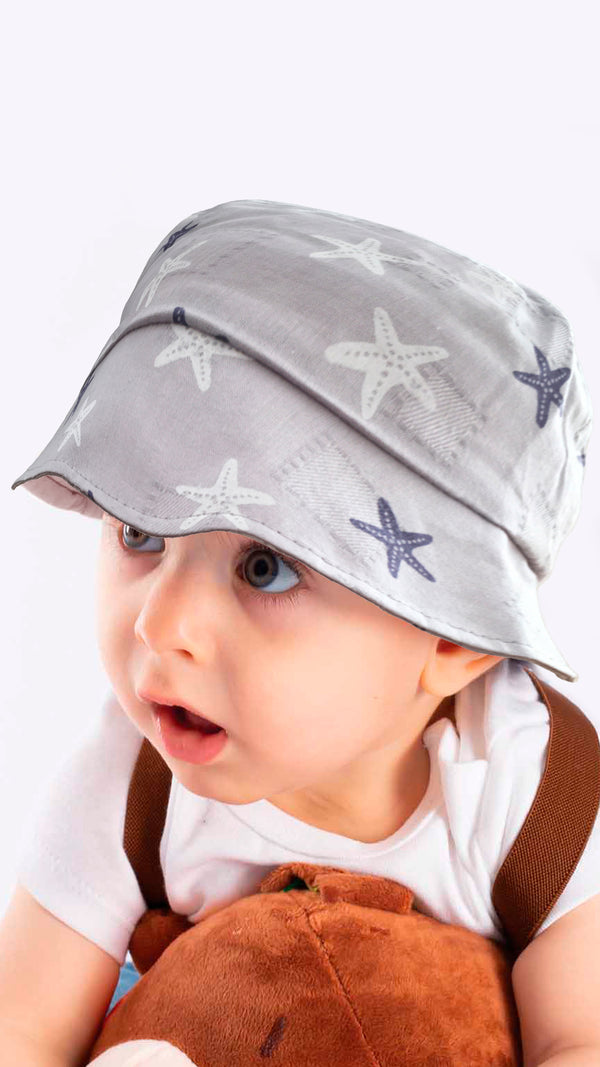 Sierra Socks Star Print -Baby Bucket Hat 1-3 Years - Yellow