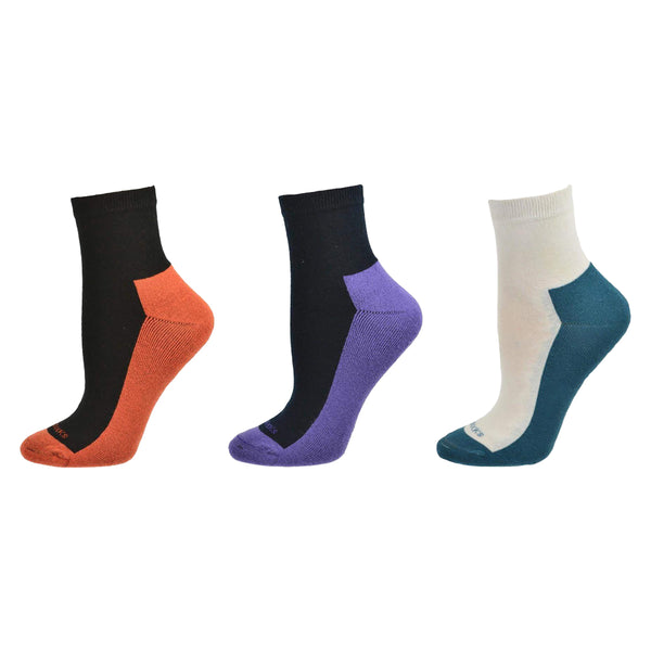 Women's Cushioned Athletic Cotton Socks Quarter High Length Women