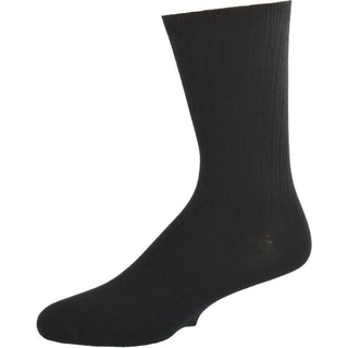 Big Boys & Girls (Unisex) Classic Dress Uniform Ribbed 3 Pair Pack Crew Socks