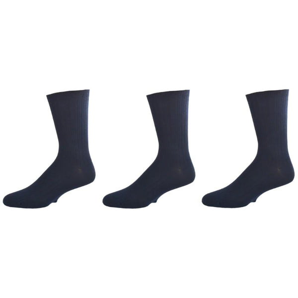 Men's Classic Dress Socks Black and Navy Assorted (5 Pack), Black